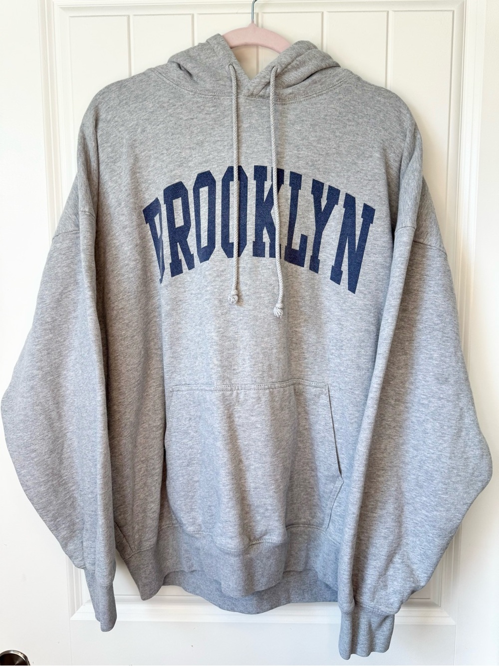 Brandy Melville Grey Brooklyn Hoodie Sweatshirt